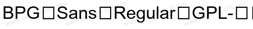 BPG Sans Regular GPL字体转换